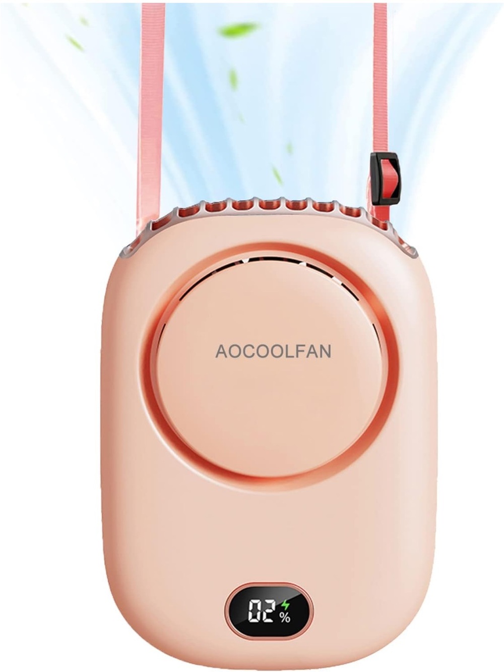 Portable Neck Fan - 3 speeds - Pink
